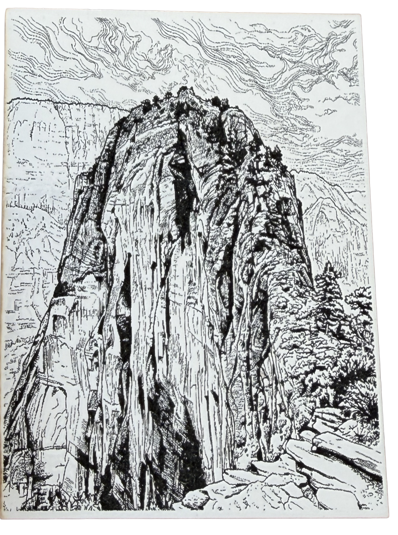 Angel's Landing and Thor's Hammer Monocrome Coasters