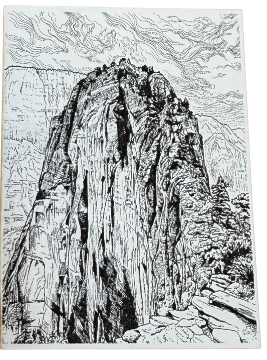 Angel's Landing and Thor's Hammer Monocrome Coasters